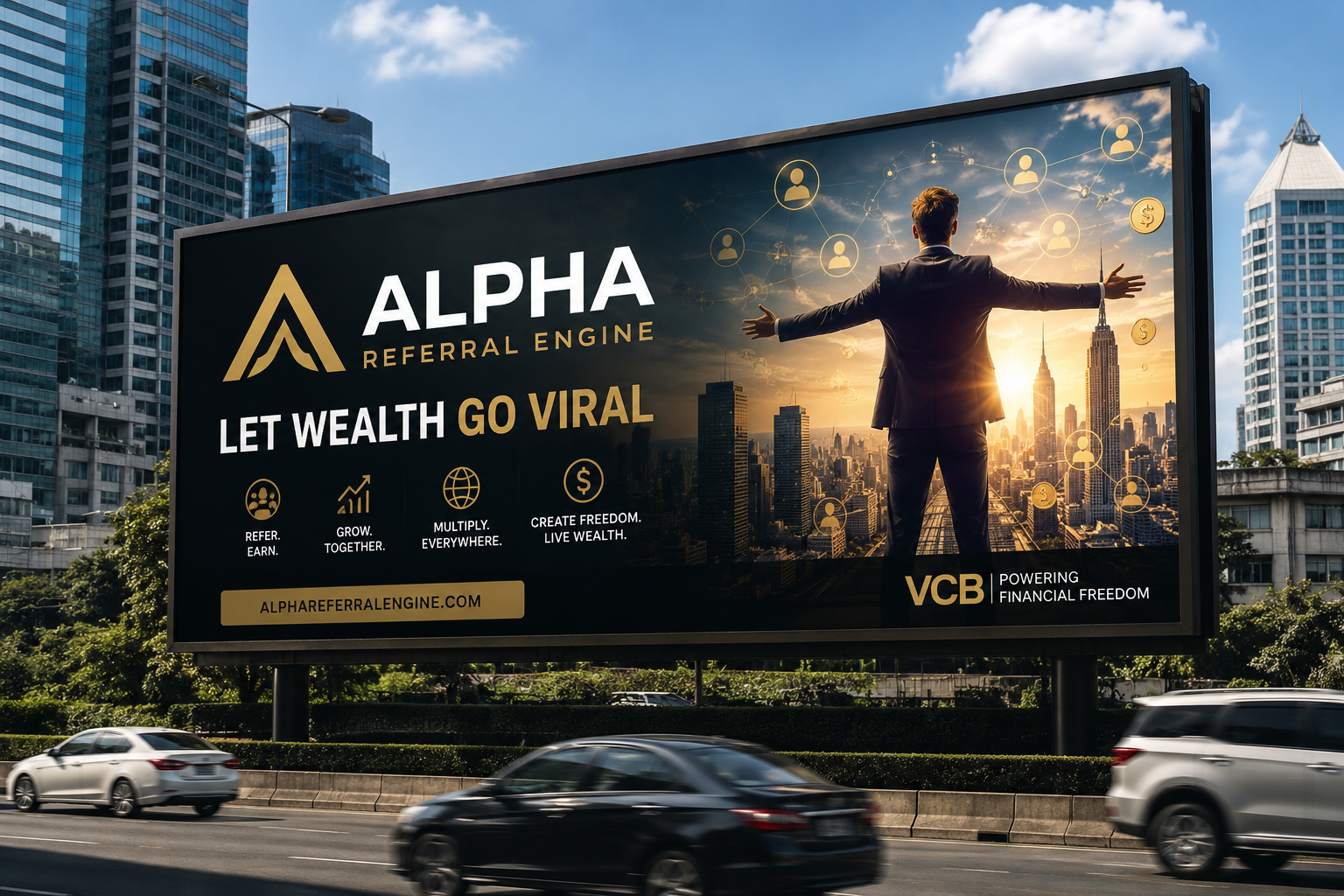Cashback rewards with the Alpha Referral Engine